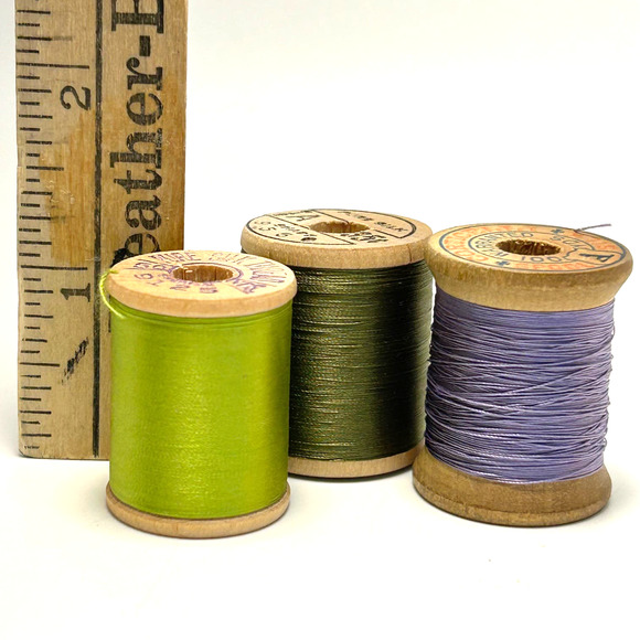 Vintage Silk Thread on Wooden Spools Lot of 11 - Picture 5 of 5